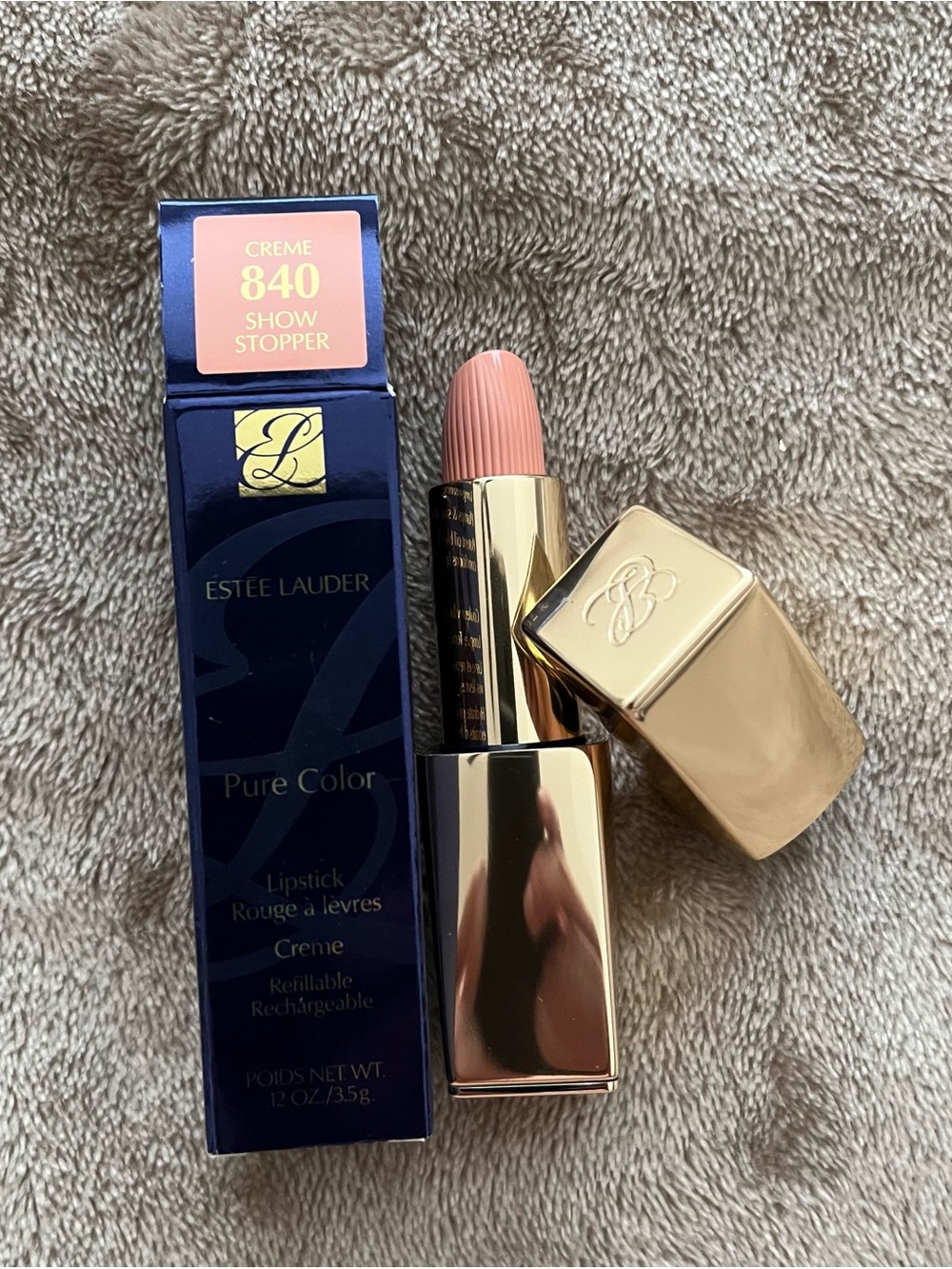 Estee Lauder Pure Color Creme Lipstick - 840 Show Stopper (Peach Pink)